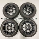 JDM Black Racing Pro N1 15 Inch Wheels and Tires 